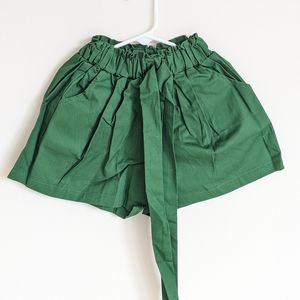 Forest green skort for girls